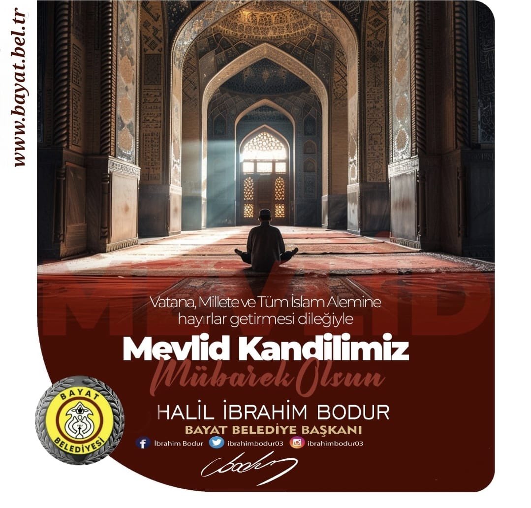 “Biz seni, ancak âlemlere rahmet olarak gönderdik.” (Enbiyâ Sûresi, 107)

Peygamber Efendimiz (S.A.V.)’in dünyayı şereflendirdiği bu kutlu gecenin, tüm İslâm âlemine huzur, barış ve bereket getirmesini temenni ederim.

Mevlid Kandilimiz mübarek olsun.