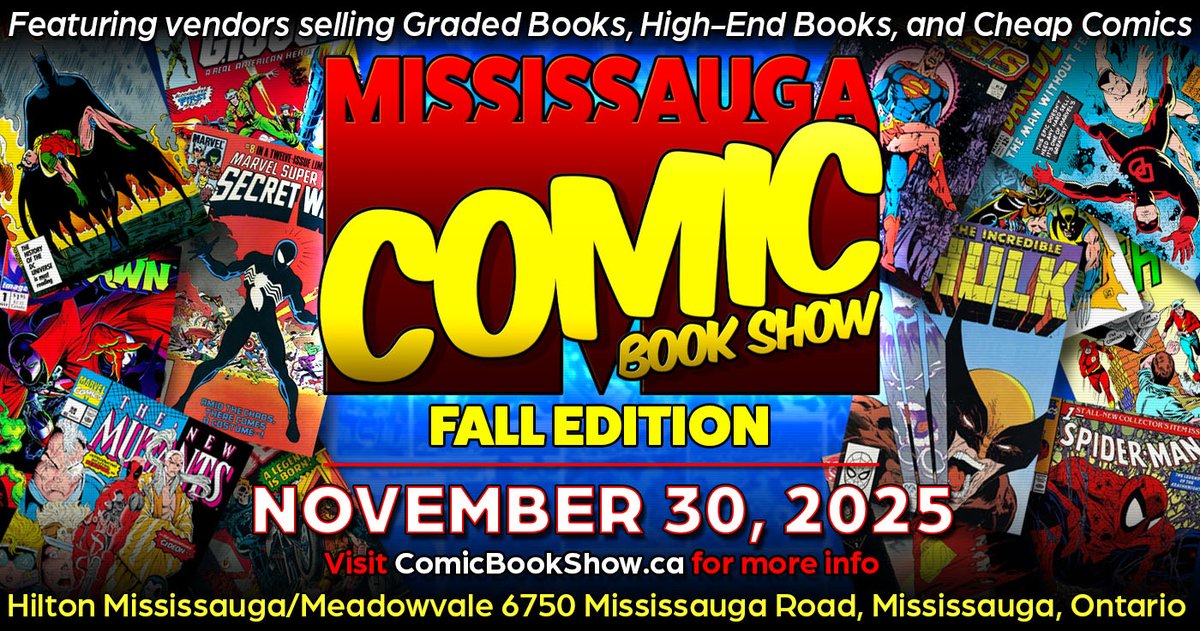 Mississauga Comic Book Show (Mar 29) tweet media