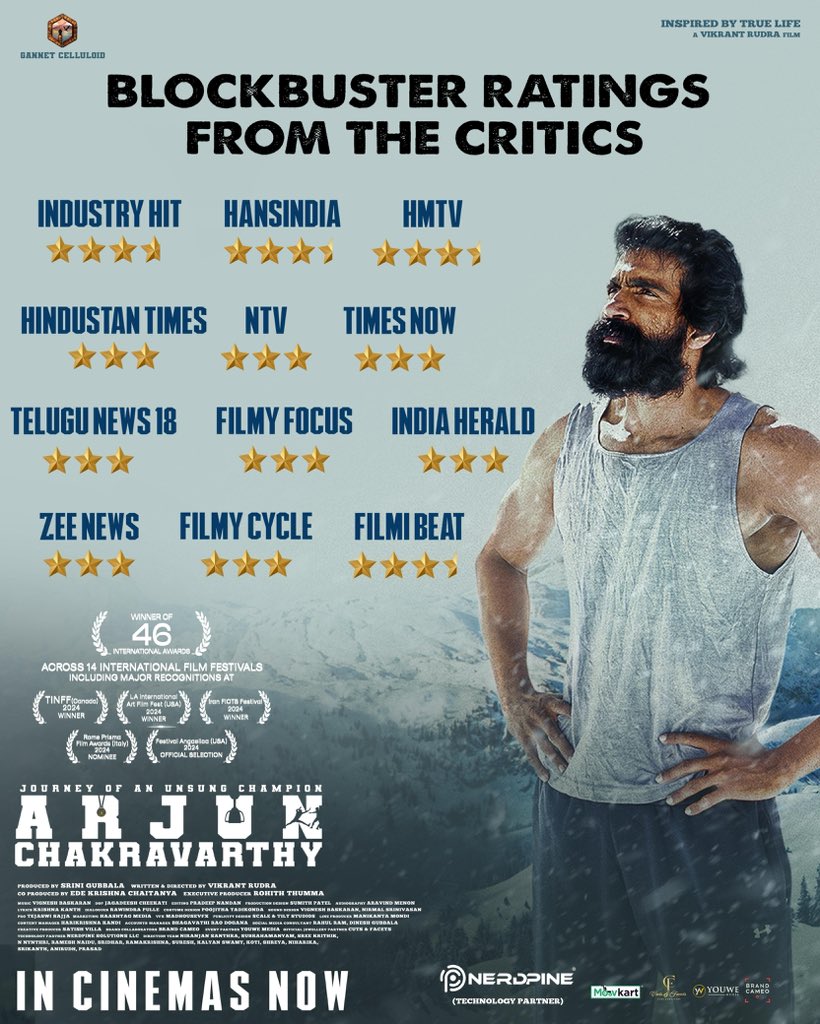 Lovely attempt and the trailer tells me this is an honest film ❤️ The film is out in theaters now #ArjunChakravarthy

Check it out 👇🏼
youtu.be/cIjalN86LZE?si…

<a href="/vikrantrudra7/">Vikrant Rudra</a>
<a href="/vijayaramaraju_/">Vijaya Rama Raju</a> <a href="/GubbalaRao/">Srini Gubbala</a> <a href="/daya4feb/">K DAYANANDA REDDY</a>