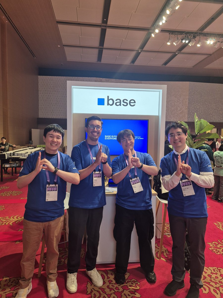 Close-up of Base team at the Japan debut event