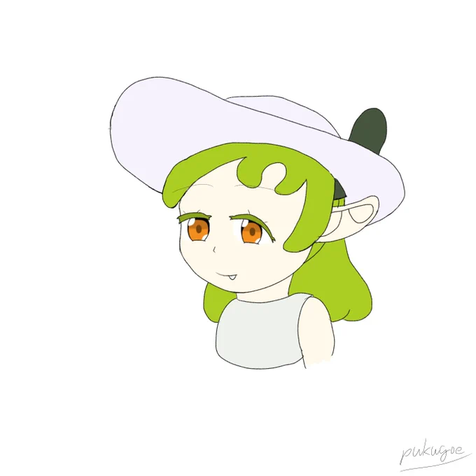 本日の30分集中描き 鍔広帽子