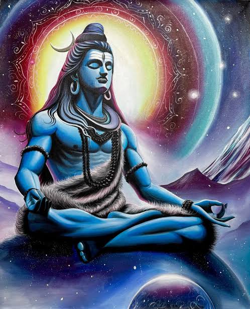 Mahadev" (महादेव), a Sanskrit term meaning "The Great God," is another name for Lord Shiva, a principal deity of Hinduism. He is revered as the Supreme Being in Shaivism and is associated with destruction, regeneration, time, and the cosmos. Lord Shiva is part of the Trimurti,