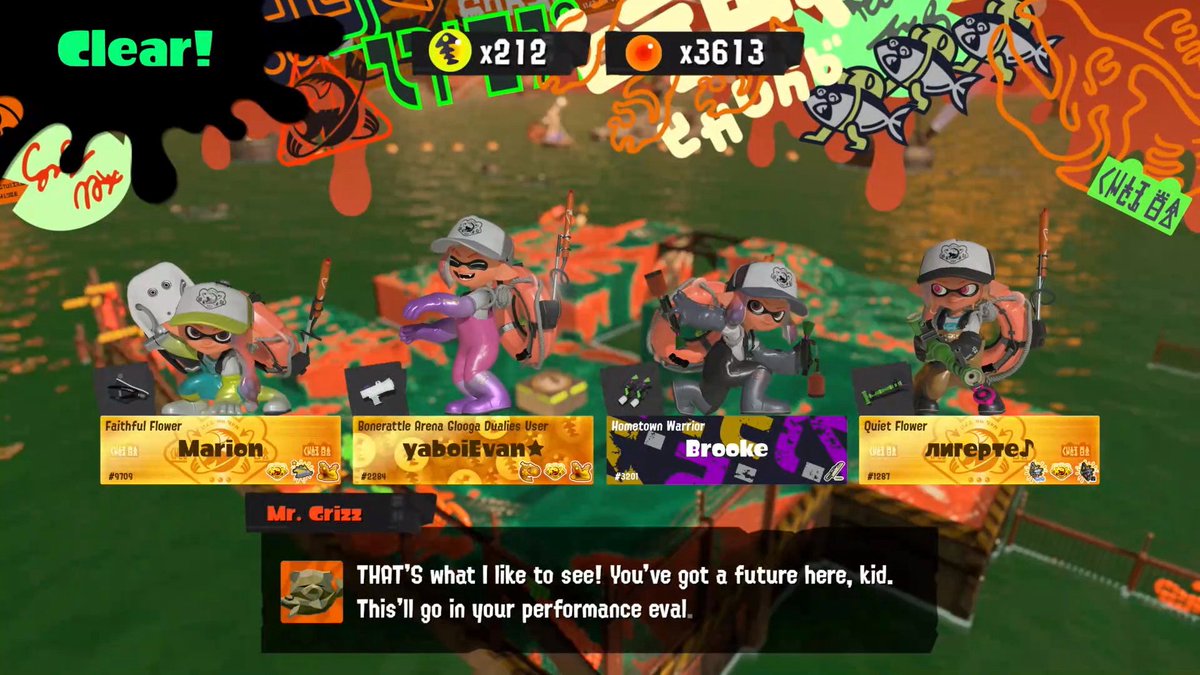 Egg processing on Hydroplant 🪷with Bamboo🎋, one of my favorite weapons in SR! Super fun set to play in squads even though the set is weak overall. Thankful to everyone who played with me💖 #SalmonRun🎏 #Splatoon3