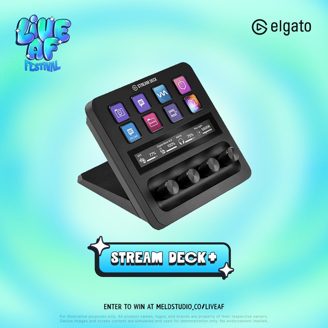 StreamWithMeld's tweet photo. Week 4 #LiveAF Prize Unlocked! 🚨

Enter to win a Stream Deck+ from @elgato 

Repost and sign up by Friday https://t.co/dLCAPRCm9P