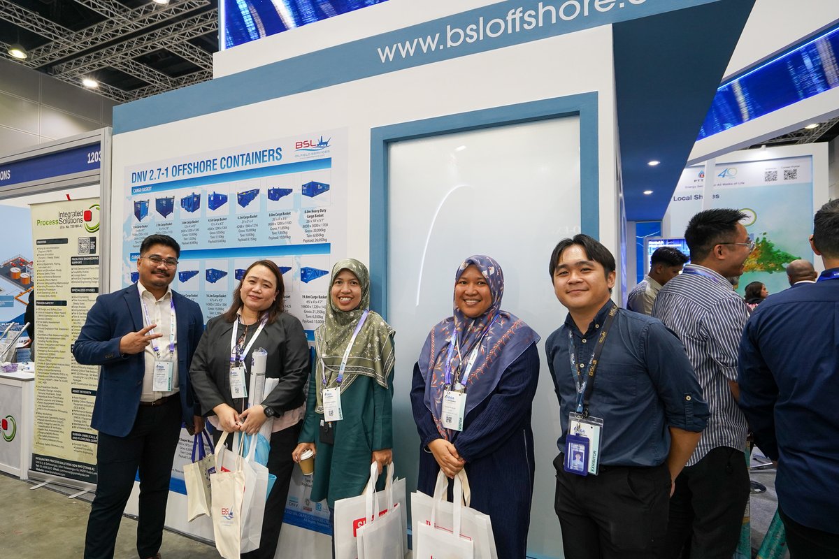 bsloffshore's tweet image. Day 2 at #OGA2025

Come visit us at Booth No. 1201 | Hall 1
📅 Date: September 2-4, 2025  
📍 Venue: Kuala Lumpur Convention Centre

#BSLOilfieldServices #DNVContainers #OffshoreEquipment #DNVEquipment #OGA #OilandGas #WindEnergy