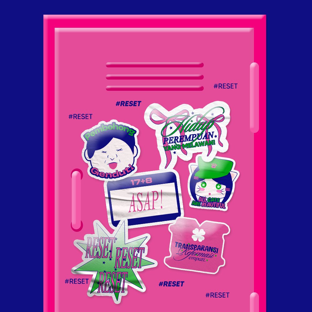 inyayiya's tweet image. feel free to save, use, or print! #ResetIndonesia sticker pack.
 drive.google.com/drive/folders/…