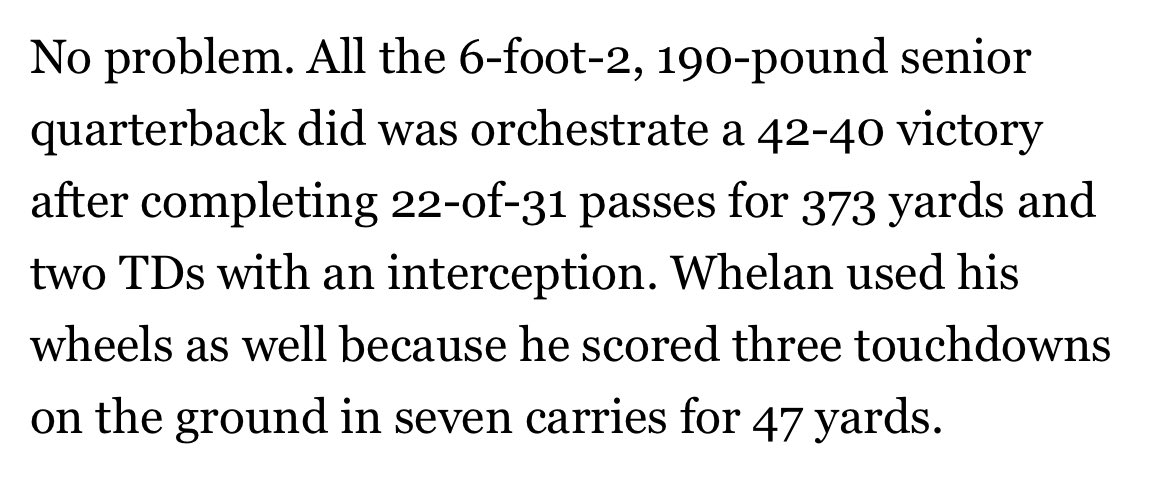 Sam Whelan (@sam_whelan12) on Twitter photo Thank you to <a href="/CalHiSports/">Cal-Hi Sports</a> for naming me the Northern California Offensive Player of the Week!
<a href="/CoachKevinClune/">Kevin Clune</a> <a href="/andy_lucas98/">Andy Lucas</a> <a href="/Coach_Merkle/">Thomas Merkle</a> <a href="/CoachTSunseri/">Tino Sunseri</a> <a href="/CoachHarsin/">Bryan Harsin</a> <a href="/ucdpaulshelton/">Paul Shelton</a> <a href="/CoachMattyJ/">Matty J 🏹</a> <a href="/BrandonHuffman/">Brandon Huffman</a> Thank you to <a href="/CalHiSports/">Cal-Hi Sports</a> for naming me the Northern California Offensive Player of the Week!
<a href="/CoachKevinClune/">Kevin Clune</a> <a href="/andy_lucas98/">Andy Lucas</a> <a href="/Coach_Merkle/">Thomas Merkle</a> <a href="/CoachTSunseri/">Tino Sunseri</a> <a href="/CoachHarsin/">Bryan Harsin</a> <a href="/ucdpaulshelton/">Paul Shelton</a> <a href="/CoachMattyJ/">Matty J 🏹</a> <a href="/BrandonHuffman/">Brandon Huffman</a>