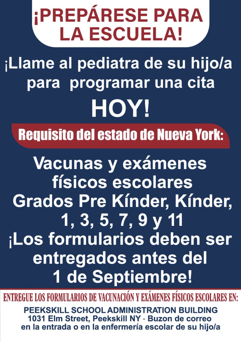Ellen_Gerace's tweet photo. Check out our new Attendance Matters Campaign @PeekskillCSD ! Please make sure all physical and immunization forms are turned in to your child’s school nurse this week! #AttendanceMatters #BeOnTime https://t.co/0Llcz9Jnst