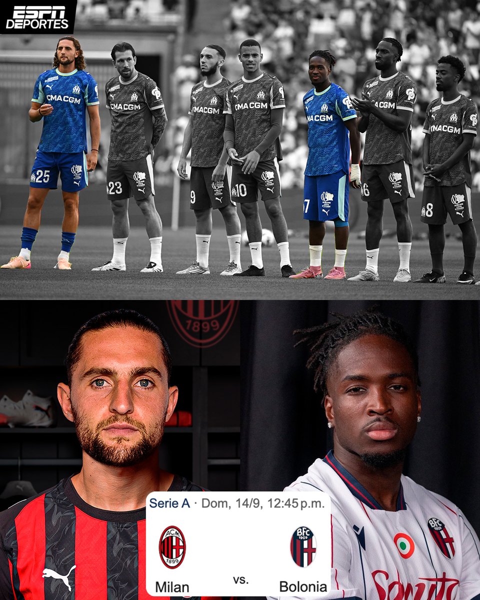 El Marsella vendió a Rabiot y Rowe por haberse peleado. 👀 Uno se fue al  Milan, el otro al Bolonia. 👋 ¿Lo curioso? El primer partido regresando de  la fecha FIFA es, image size:960x1200