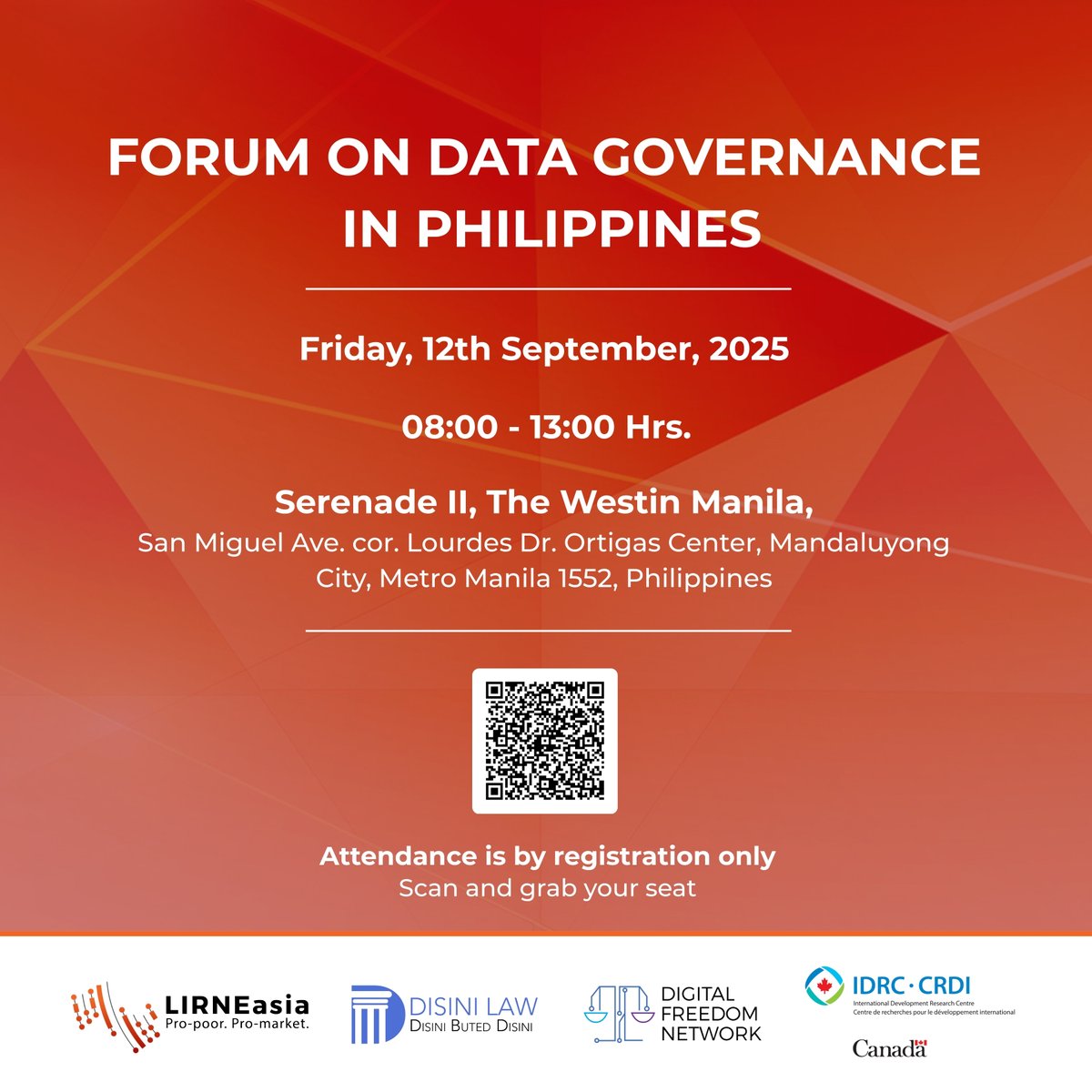 LIRNEasia (@lirneasia) on Twitter photo Be part of the Forum on #DataGovernance in the #Philippines! Organized by LIRNEasia (Sri Lanka) with funding support from <a href="/IDRC_CRDI/">IDRC | CRDI</a> (Canada), in collaboration with <a href="/DisiniLaw/">Disini Law Office</a> and Digital Freedom Network (Philippines), the forum brings together stakeholders to exchange knowledge, Be part of the Forum on #DataGovernance in the #Philippines! Organized by LIRNEasia (Sri Lanka) with funding support from <a href="/IDRC_CRDI/">IDRC | CRDI</a> (Canada), in collaboration with <a href="/DisiniLaw/">Disini Law Office</a> and Digital Freedom Network (Philippines), the forum brings together stakeholders to exchange knowledge,