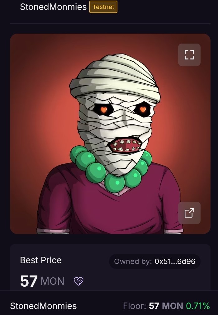 Monmies (@stonedmonmies) on Twitter photo Today, we want to specially appreciate the artist behind our awesome arts...
<a href="/Fruitles_Artist/">Fruitles_Artist</a> , Let's give him the encouragement, follow and engagement he deserves💜💜🫡
To celebrate this, we will be giving out:
3 Stonedmonmies testnet NFT (current fp 57 Mon) to 3 lucky people Today, we want to specially appreciate the artist behind our awesome arts...
<a href="/Fruitles_Artist/">Fruitles_Artist</a> , Let's give him the encouragement, follow and engagement he deserves💜💜🫡
To celebrate this, we will be giving out:
3 Stonedmonmies testnet NFT (current fp 57 Mon) to 3 lucky people