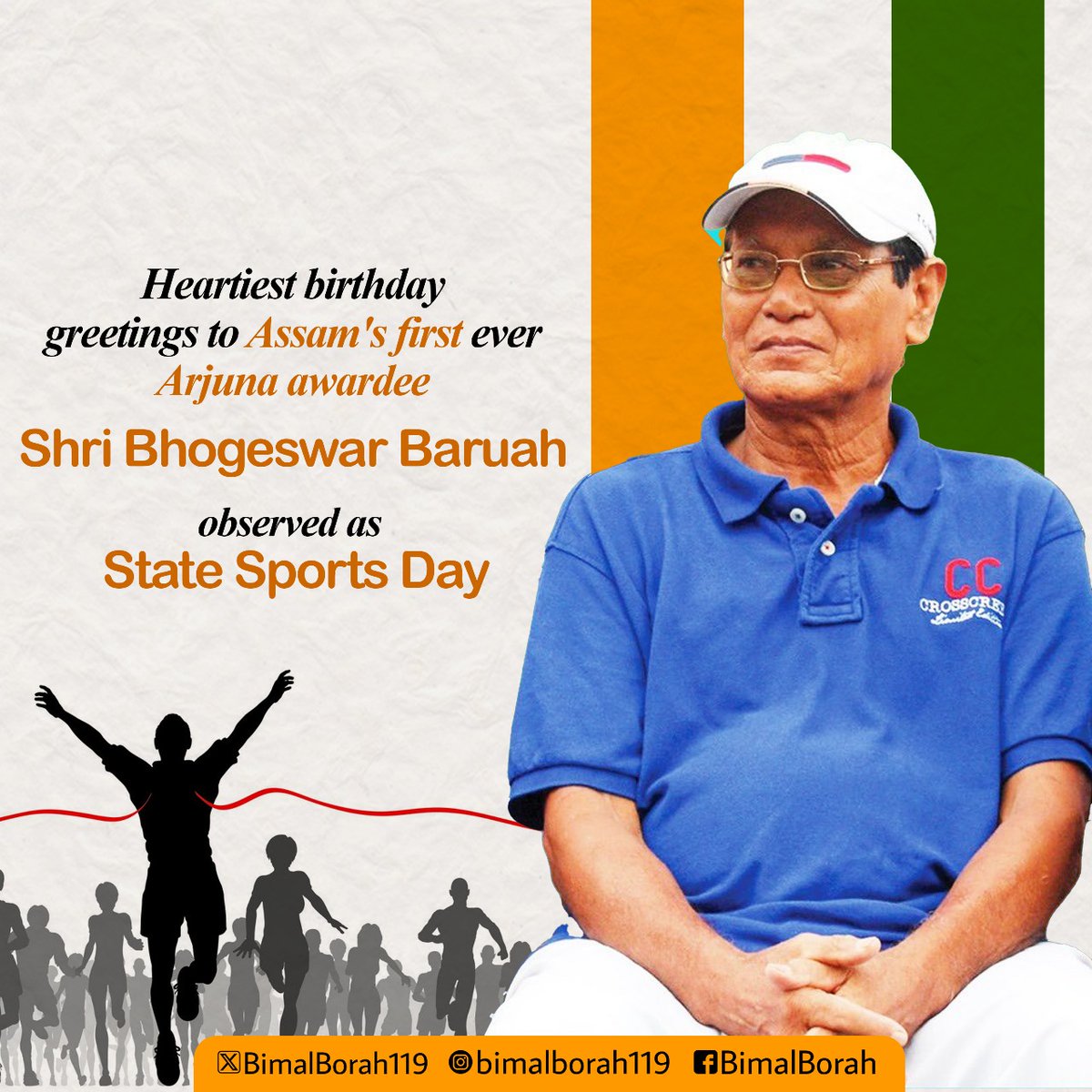 BimalBorah119's tweet image. Heartiest birthday greetings to Sports Icon of Assam Shri Bhogeswar Baruah dangoriya.

The first Assamese to receive the Arjuna Award, the legendary athlete &amp;amp; coach&apos;s contribution to the sports sector is invaluable. He remains an inspiration to many aspiring athletes.…