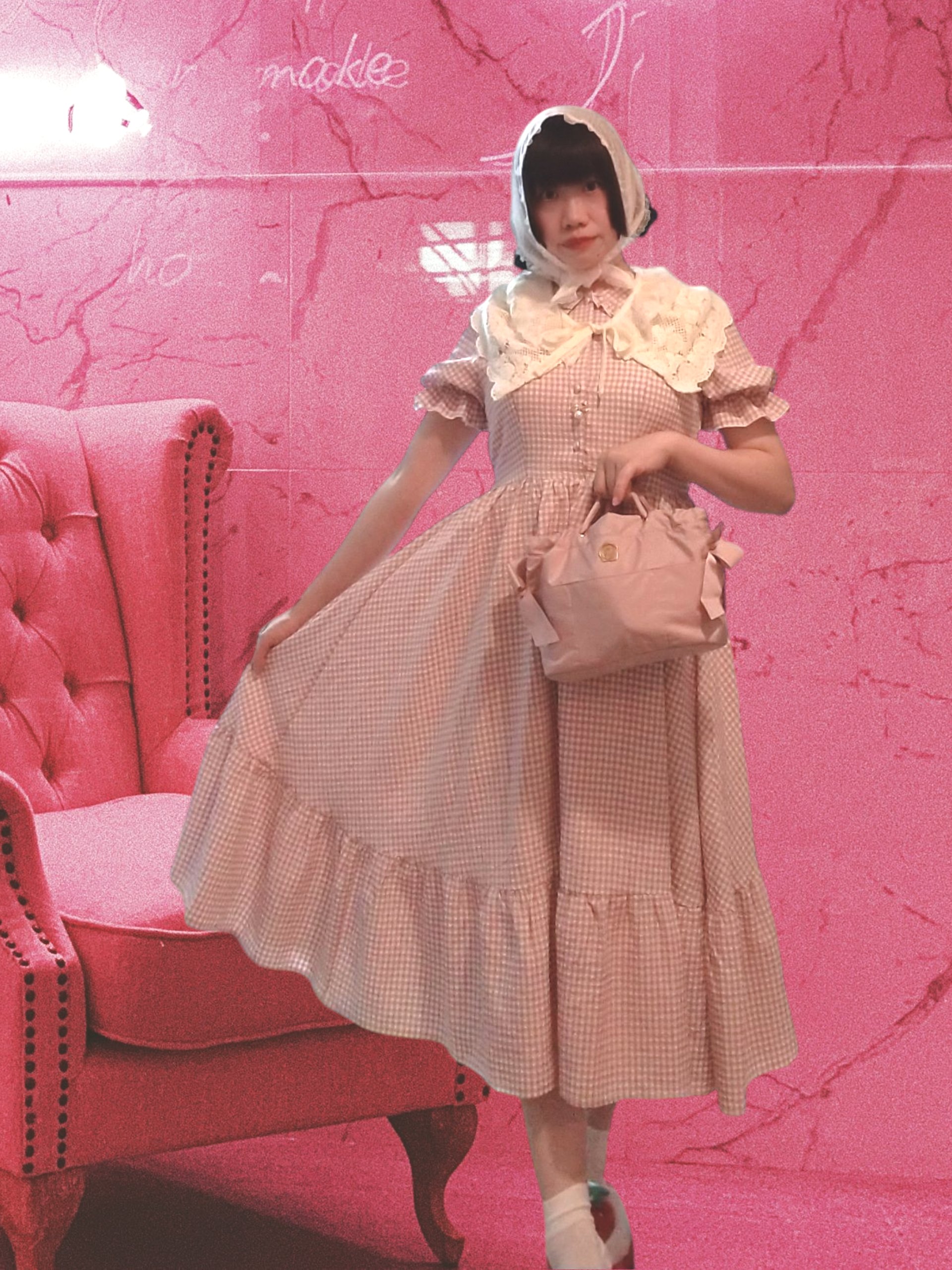 今日削除❗　ピンク プリーツ フィッシュテール ワンピース bobon21 系 今日削除❗ ピンク プリーツ フィッシュテール ワンピース