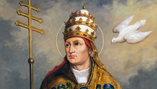 𝐒𝐚𝐢𝐧𝐭 𝐨𝐟 𝐭𝐡𝐞 𝐝𝐚𝐲: 𝐒𝐭. 𝐆𝐫𝐞𝐠𝐨𝐫𝐲 𝐭𝐡𝐞 𝐆𝐫𝐞𝐚𝐭 Born in Rome 540 AD. He organized and preserved the Church’s sacred music tradition, wrote a lot &amp; defended the church.