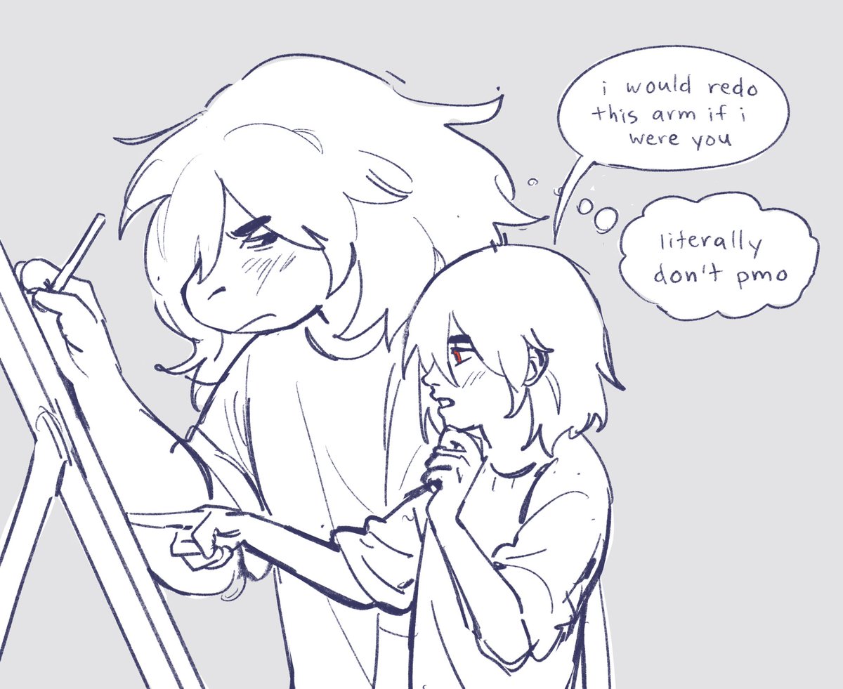 what if krusie went to art school (they would not do this) and they had to take a drawing class (they would drop out) and get covered in charcoal (they would eat it before they could draw anything)