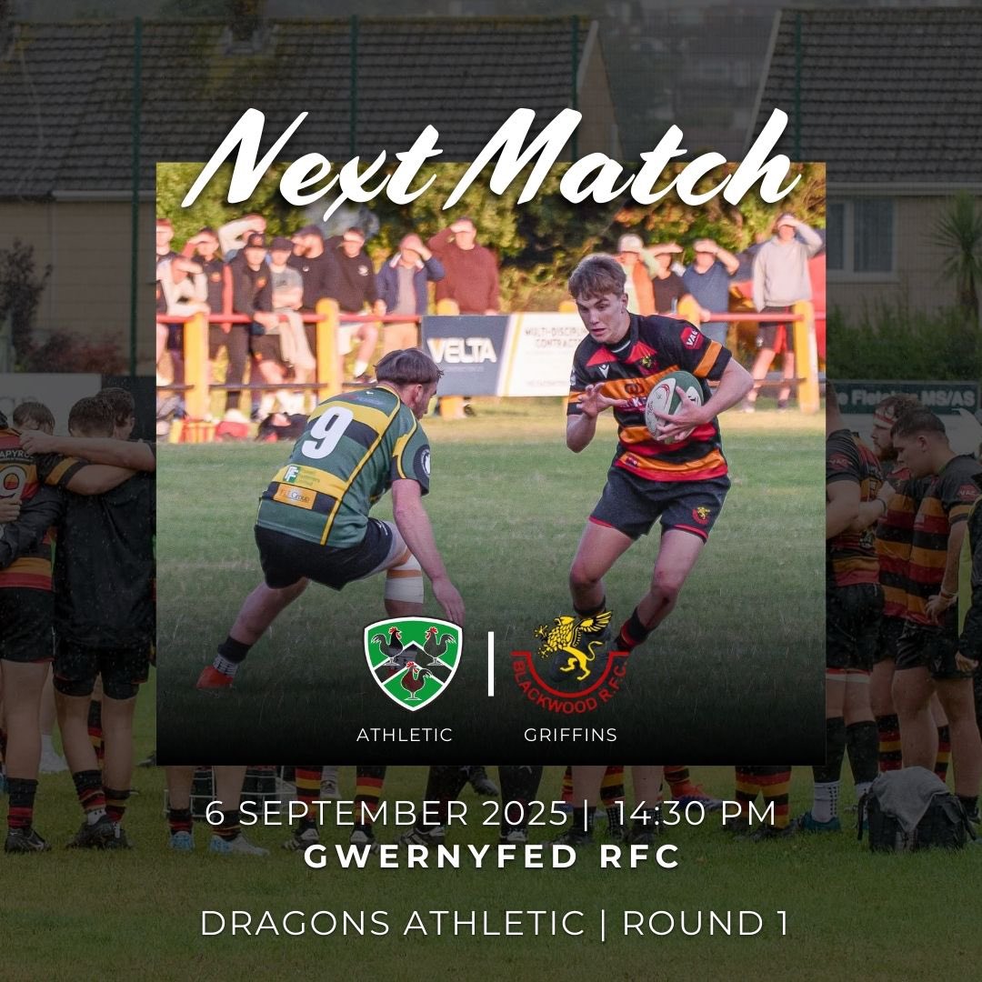 Blackwood_Rugby's tweet photo. 𝙂𝘼𝙈𝙀𝙒𝙀𝙀𝙆 #1 | New Season 🔥

We start the new season in Division 1️⃣ to @DowlaisRfc at Glan-Yr-Afon Park 

Our Griffins travel to @GwernyfedRFC in a repeat of last seasons Athletic Bowl Final! 

Both 14:30pm KO - Support the Wood 🪵 

#WeAreBlackwood | #UppaWood 🔥 https://t.co/9szp5VgnHH