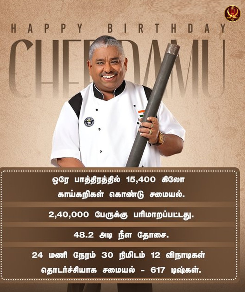 HariCinemas_'s tweet photo. Wishing #ChefDamu A Very Happy Birthday
@chefdamu
#happybirthdayChefDamu #hbdChefDamu #hariscinemas https://t.co/rK5cYrIsCu