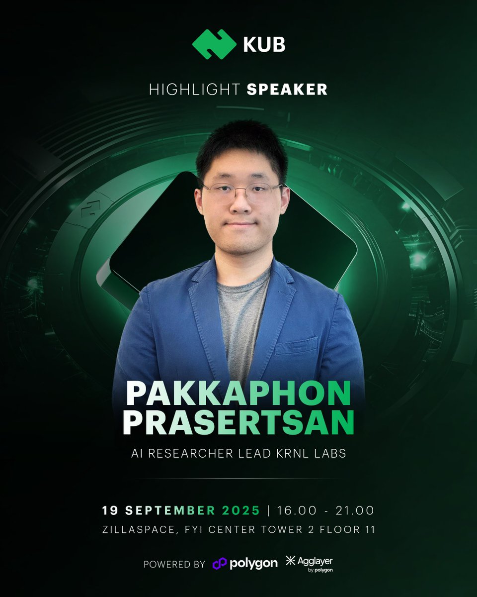 Get ready to meet our seventh spotlight speaker, Mr. Pakkaphon (Max) Prasertsan, Lead AI Researcher at <a href="/KRNL_xyz/">KRNL Labs</a>  

At the forefront of AI and Web3 innovation, he is passionate about bridging these two worlds to create verifiable, transparent, and trustworthy systems. His work