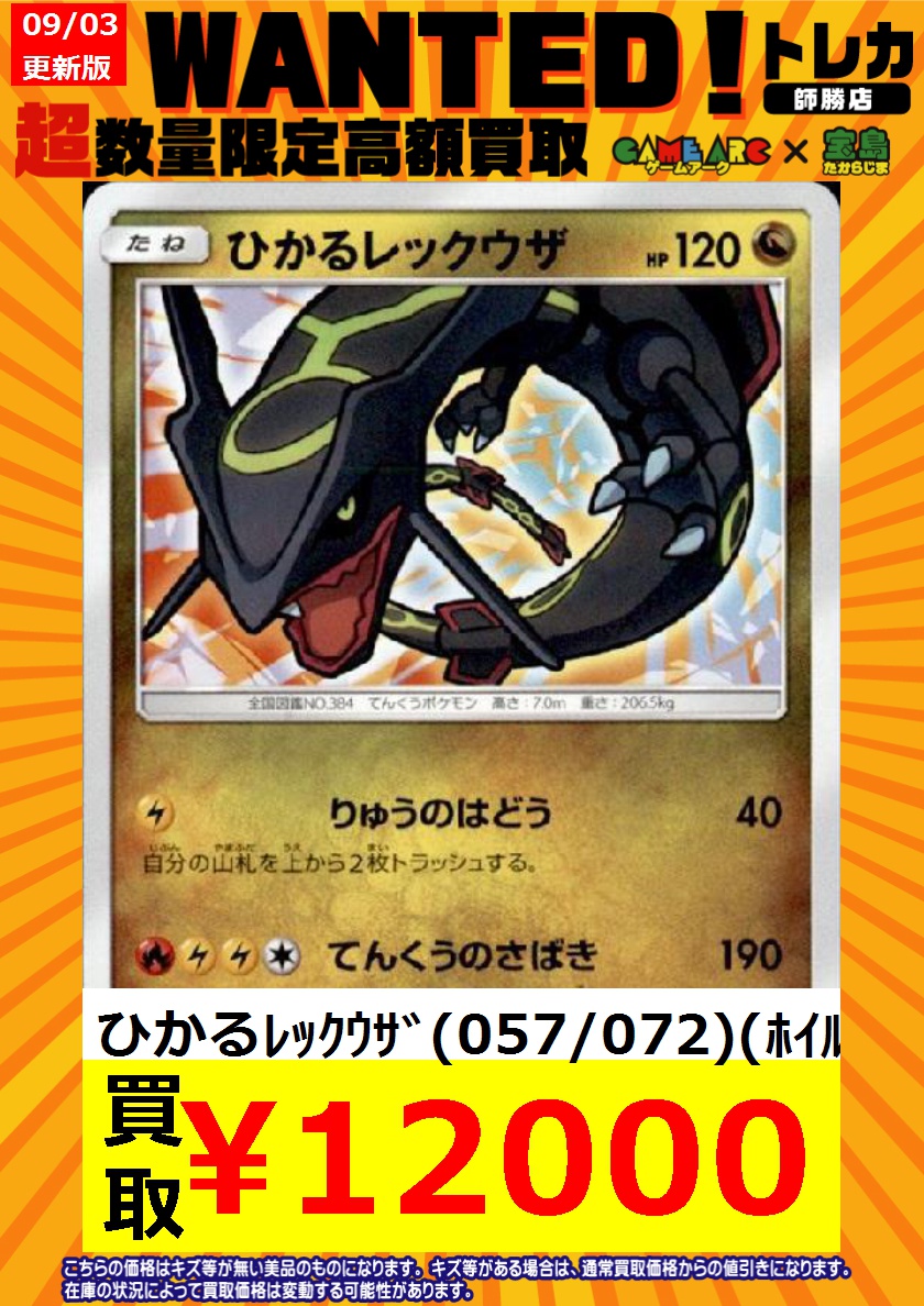 専用出品　ひかるレックウザ　057/072 PSA9鑑定済〕ひかるレックウザ【H】{057/072}