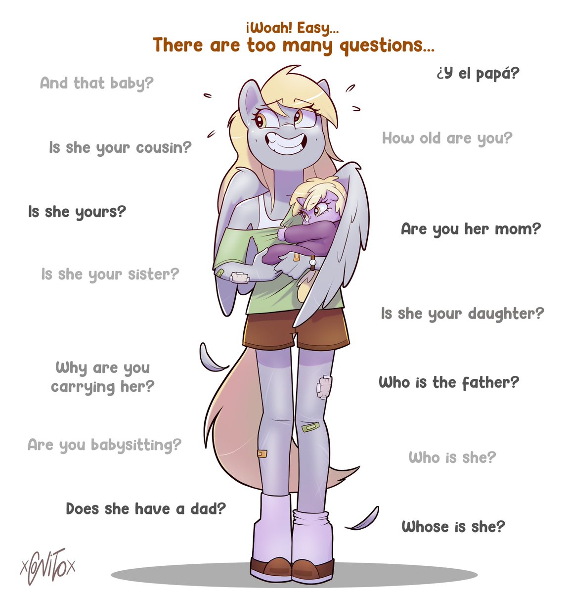 XCONITO's tweet image. Oh...

#mlpfim #derpyhooves #conito