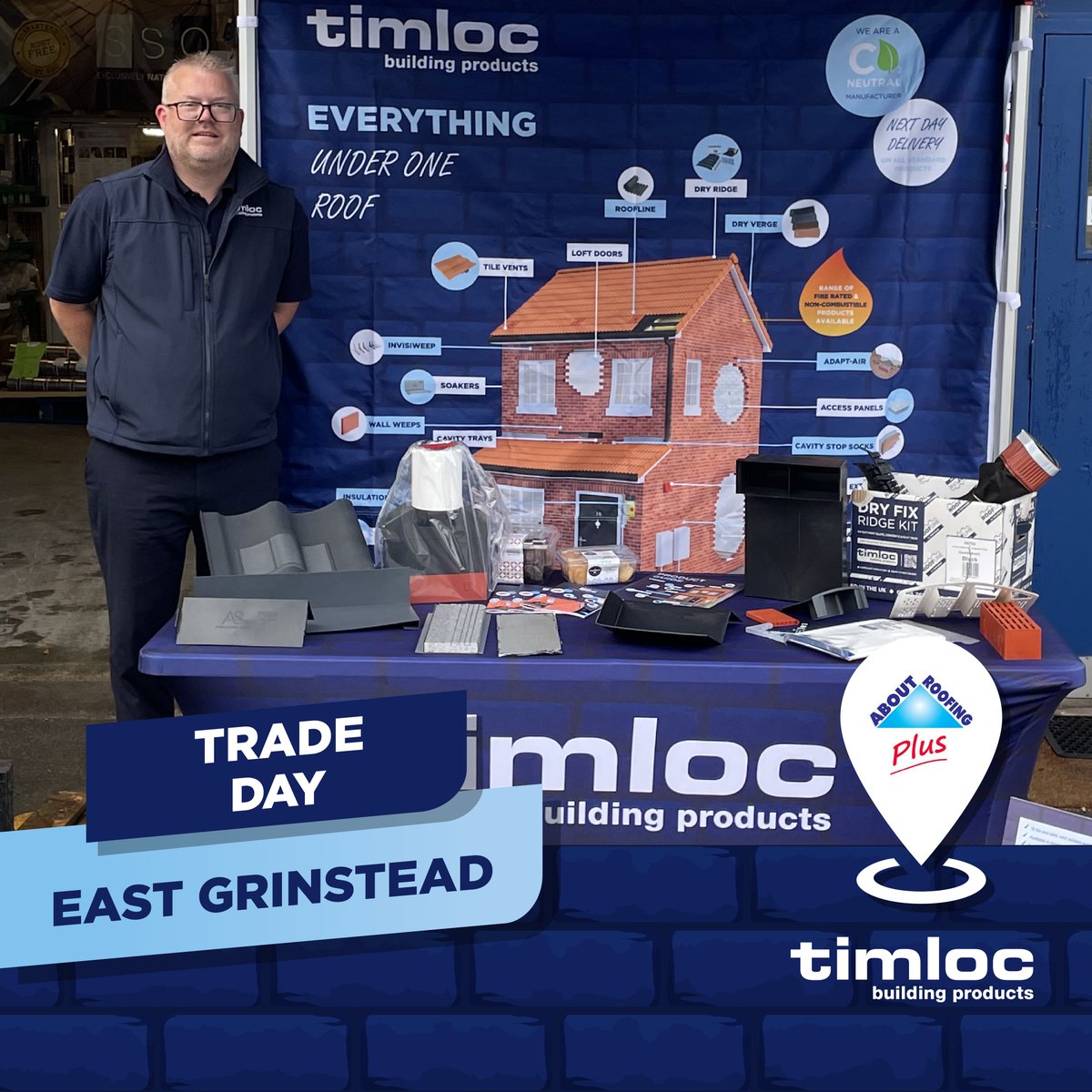 Steve Parker, Southern Area Sales Director is all set up for the About Roofing Plus Trade Day👋
Stop by and chat to Steve about our vast range of Roofline products and InVentive Roof Tile Vents.

📍1C, Independent Business Park, Imberhorne Lane, East Grinstead, RH19 1TU