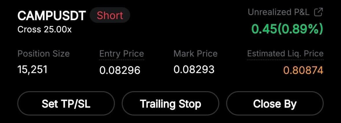 🔴SHORT $CAMP

❌SL: 0.87
#crypto