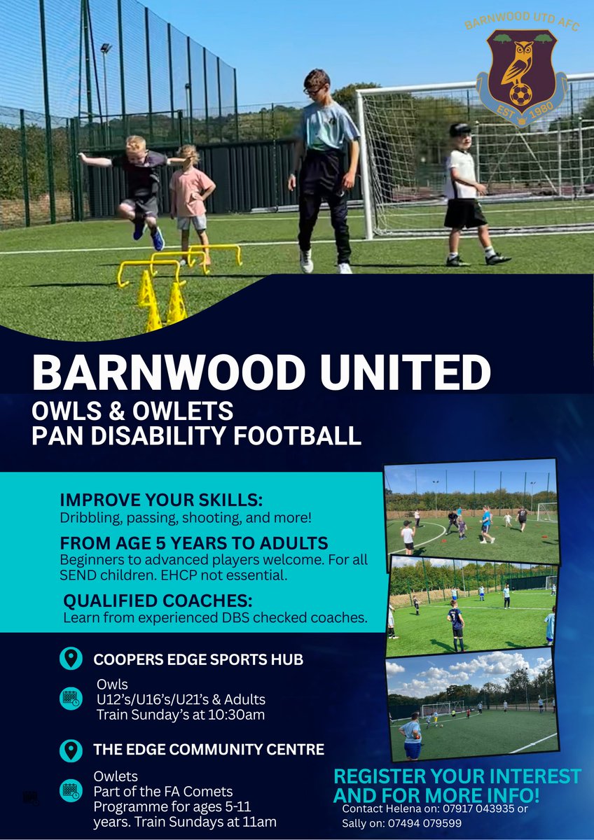 Pan Disability football has grown here at Barnwood United from 5 years to adults! 
Want to know more and get involved? Drop me a DM or email me at Barney.leanne@gmail.com 

<a href="/GlosFA/">Gloucestershire FA ⚽</a>