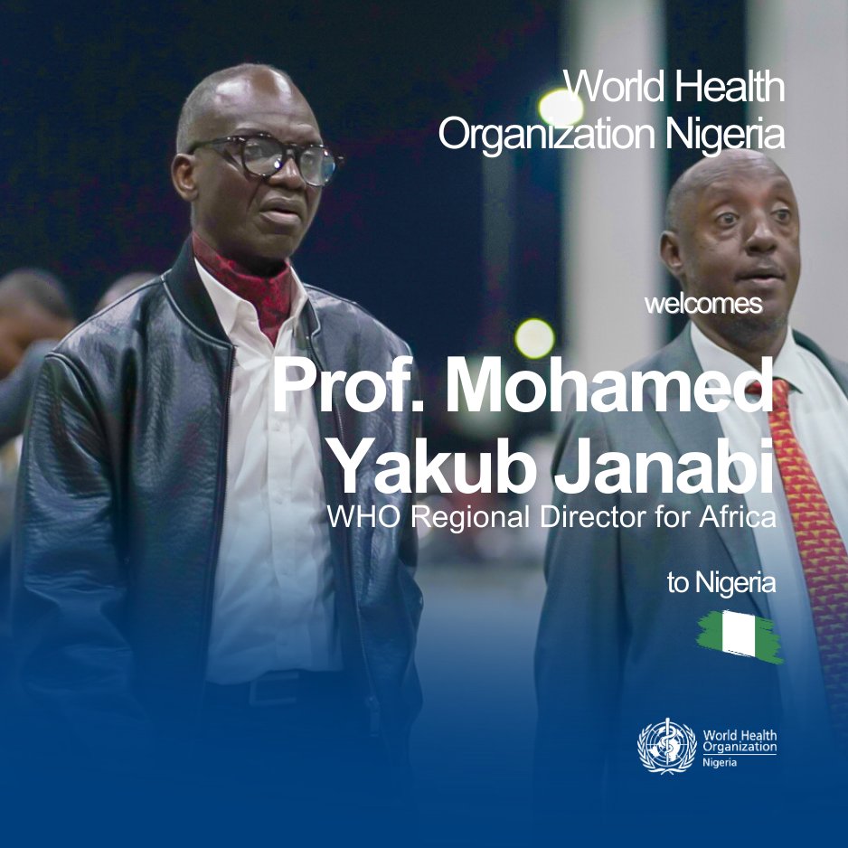 WHO Nigeria (@whonigeria) on Twitter photo <a href="/WHONigeria/">WHO Nigeria</a> welcomes the <a href="/WHOAFRO/">WHO African Region</a> Regional Director <a href="/ProfJanabi/">Prof. Mohamed Janabi</a> to Nigeria as he attends the National Health Financing Policy Dialogue.
#UniversalHealthCoverage <a href="/WHONigeria/">WHO Nigeria</a> welcomes the <a href="/WHOAFRO/">WHO African Region</a> Regional Director <a href="/ProfJanabi/">Prof. Mohamed Janabi</a> to Nigeria as he attends the National Health Financing Policy Dialogue.
#UniversalHealthCoverage