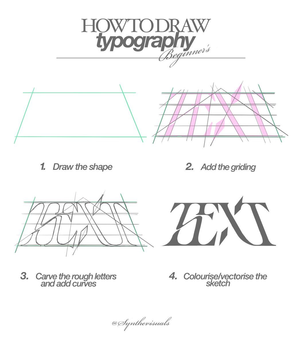 How to draw typography ✍️