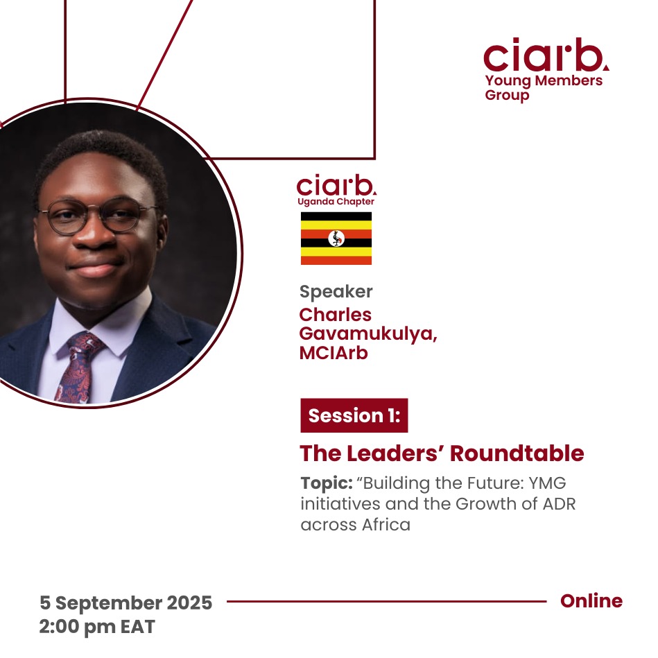 Our lead consultant <a href="/charlesgava_256/">Gava Charles</a> will be taking part in the <a href="/Ciarb/">Ciarb</a> Young Members Joint Webinar.

He'll be part of the Leaders Roundtable in Panel 1 which will comprise of the Chairpersons of Young Member Groups/Committees. 

Register here:zoom.us/webinar/regist…