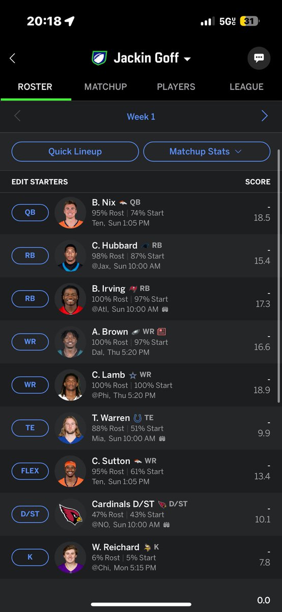 Ry_Mill's tweet photo. @jlarkytweets Did this draft a lot off your sheet. What do you think? 8th pick, 12 man, PPR https://t.co/vIKJZ5p9y8