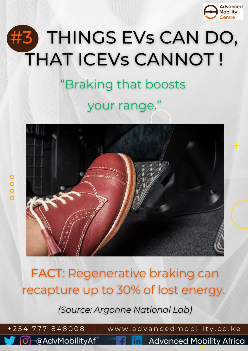 advmobilityaf's tweet photo. World EV Day - Post #3
September is the month to mark the #WorldEvDay on 9th Sept of each year. 

Through the month we will be #SharingTheSpark with some interesting facts that make electric vehicles vastly different and superior to fossil fuel vehicles.
#HereWeGoElectric https://t.co/VWJVgVFMf9
