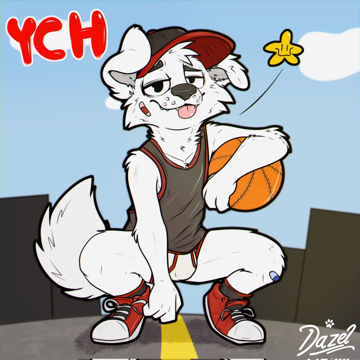 ⚽ From the creator of Cool Kiddos… now introducing:

 Sport Kiddos!! 🐶🎨

Hot, sweaty match — but this pup knows the only way to cool down is going bottomless~ 💦🐾

Limited multi-slot YCH! 🩲🍼

👉 More info &amp; slots: t.me/dazelcray