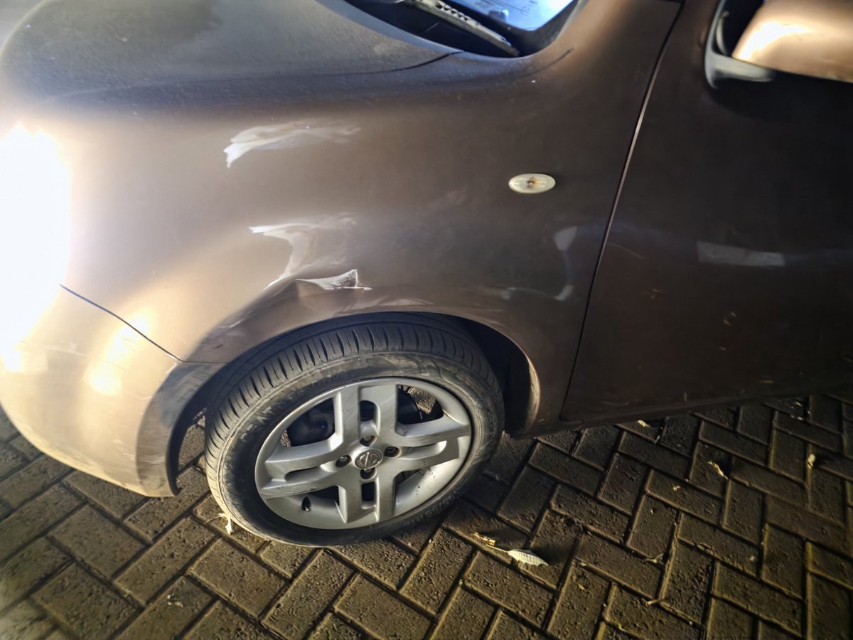 nimoux23's tweet photo. @FCDONeilWigan Mr. Ambassador, good morning. One of your white pick ups did a hit and run on me yesterday evening around 0925hrs near Junction. Stopped, took a look, drove off. Tried to follow him as he sped off. Plates start with 22. Find him https://t.co/tZy9PMeorV