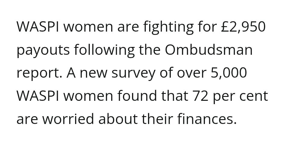 CherylE10044162's tweet image. This #50swomen #waspi is certainly NOT fighting 4 £2950 the #phso report was a travesty aided by #governments (all colours) #shafted #stitchup I want #fullrestitution #cedawinlaw #adrnow #mediation #TSM #justsaying
What r u #50swomen #waspi fighting 4? Don't sell yourselves short