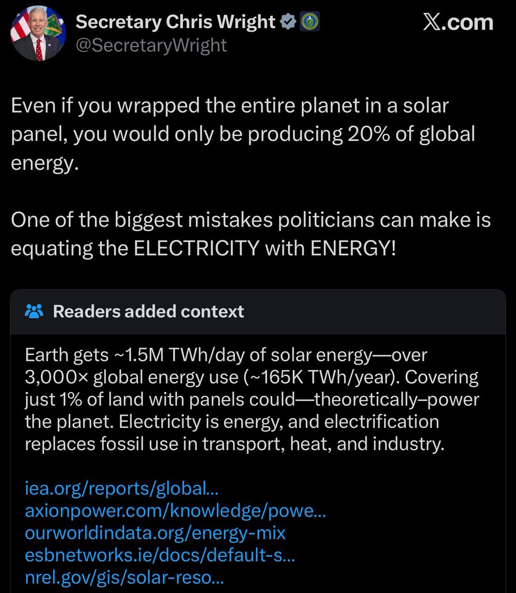 Ministr pro energetiku USA.

Je vlastně v jejich současné vládě osoba, která není buď naprosto nevzdělaná a nekompetentní nebo dezinformátor?
