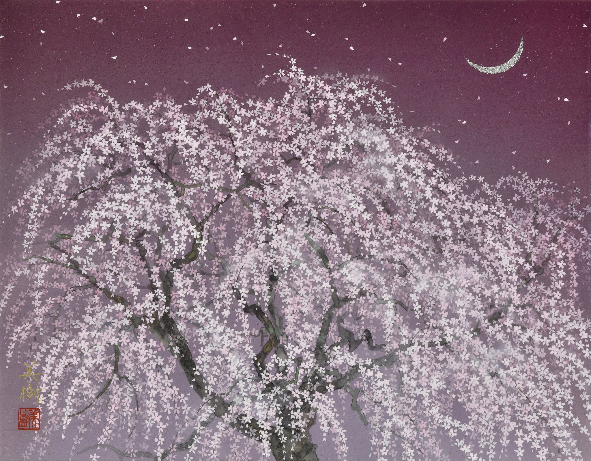 絵画　　野地美樹子　花舞小枝 野地美樹子 - シバヤマ・アート・ギャラリー