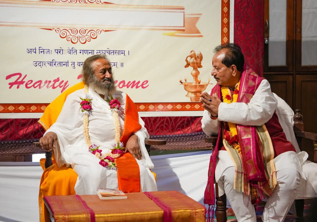 Gurudev Sri Sri Ravi Shankar (@gurudev) on Twitter photo Hon. Deputy Chief Minister of Bihar, <a href="/VijayKrSinhaBih/">Vijay Kumar Sinha</a>, visited the <a href="/BangaloreAshram/">Art of Living International Center</a>, where his book was launched. Hon. Deputy Chief Minister of Bihar, <a href="/VijayKrSinhaBih/">Vijay Kumar Sinha</a>, visited the <a href="/BangaloreAshram/">Art of Living International Center</a>, where his book was launched.