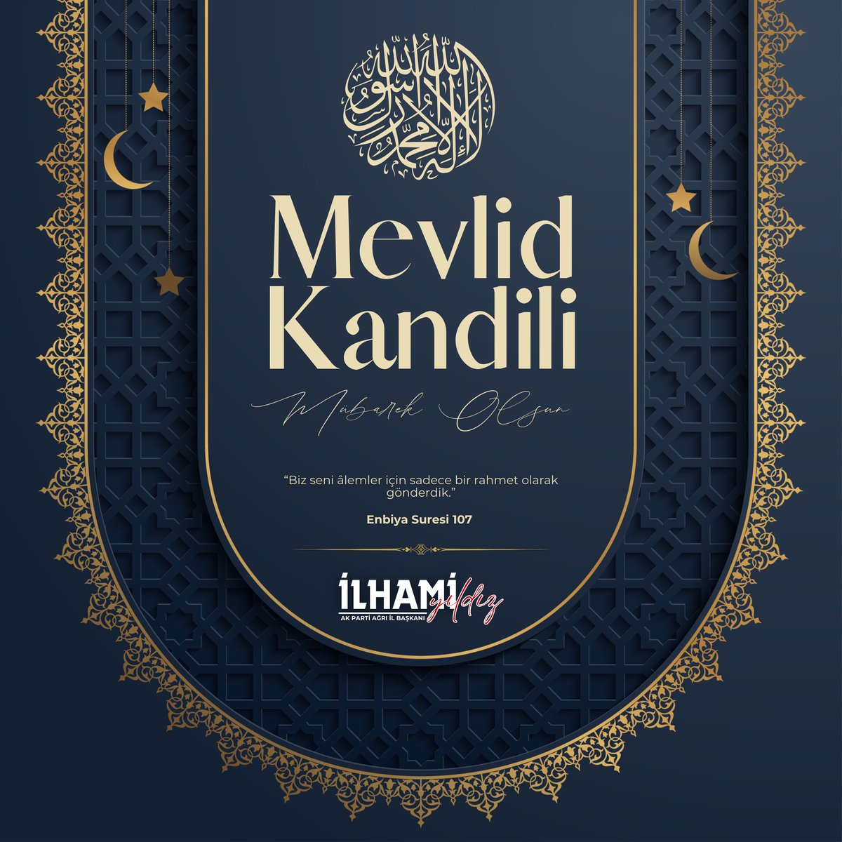 Alemlere rahmet olarak gönderilen Peygamber Efendimiz’in (s.a.v.) dünyayı şereflendirdiği bu mübarek gecede, Mevlid Kandili’mizin tüm insanlığa hayırlar getirmesini diliyorum. Bu mübarek gecenin kalplerimize huzur, hayatımıza bereket ve birliğimize kuvvet getirmesini temenni