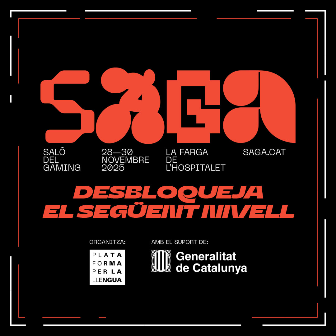 👾⬆️ Desbloqueja el següent nivell amb #SAGA25! 📆 Del 28 al 30 de novembre torna el Saló del Gaming en català 🔗 més informació i entrades ja a la venda a saga.cat
