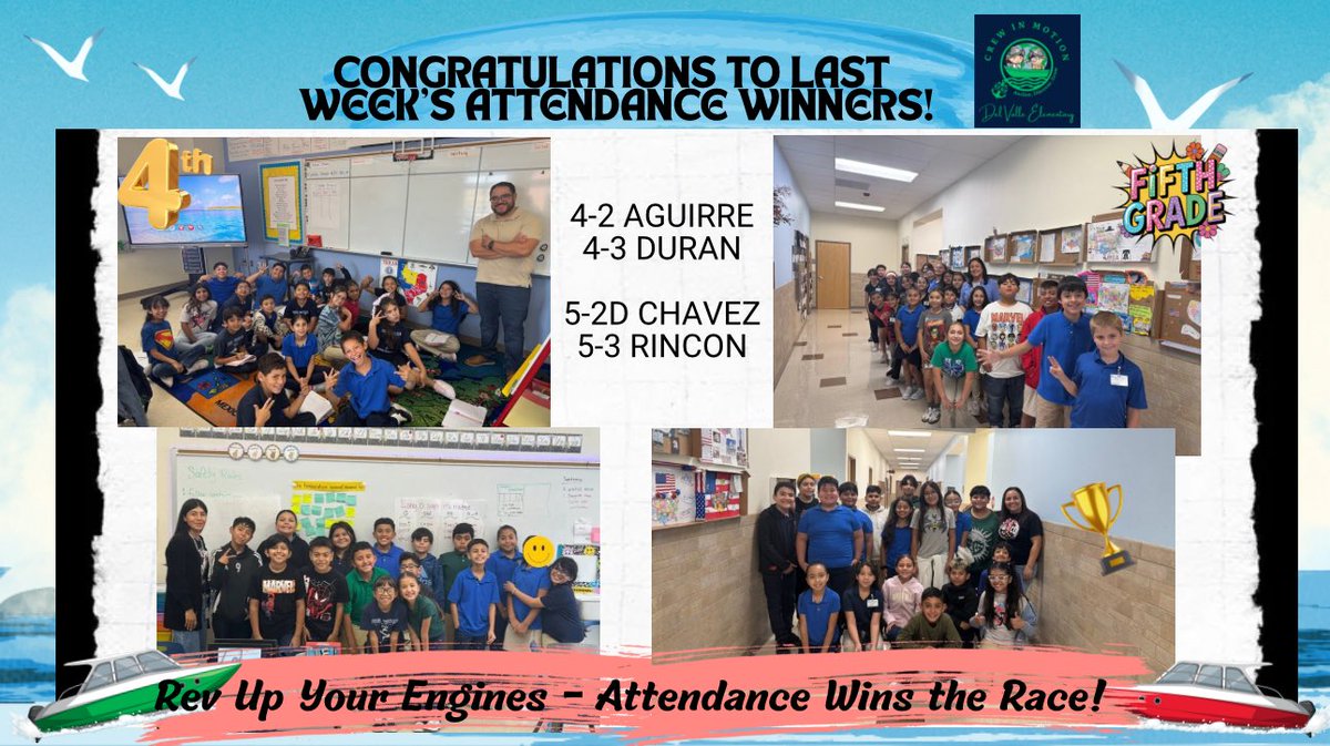 Lorena Alvarez-Badillo (@badillo_mrs) on Twitter photo 👏 Congratulations to all our Attendance Champions! 🏆 Your commitment to being present every day makes a huge difference in learning and growing. Keep up the amazing work—attendance matters! 📚✨ #AttendanceMatters <a href="/DelValleES_YISD/">Del Valle Elementary</a> 👏 Congratulations to all our Attendance Champions! 🏆 Your commitment to being present every day makes a huge difference in learning and growing. Keep up the amazing work—attendance matters! 📚✨ #AttendanceMatters <a href="/DelValleES_YISD/">Del Valle Elementary</a>