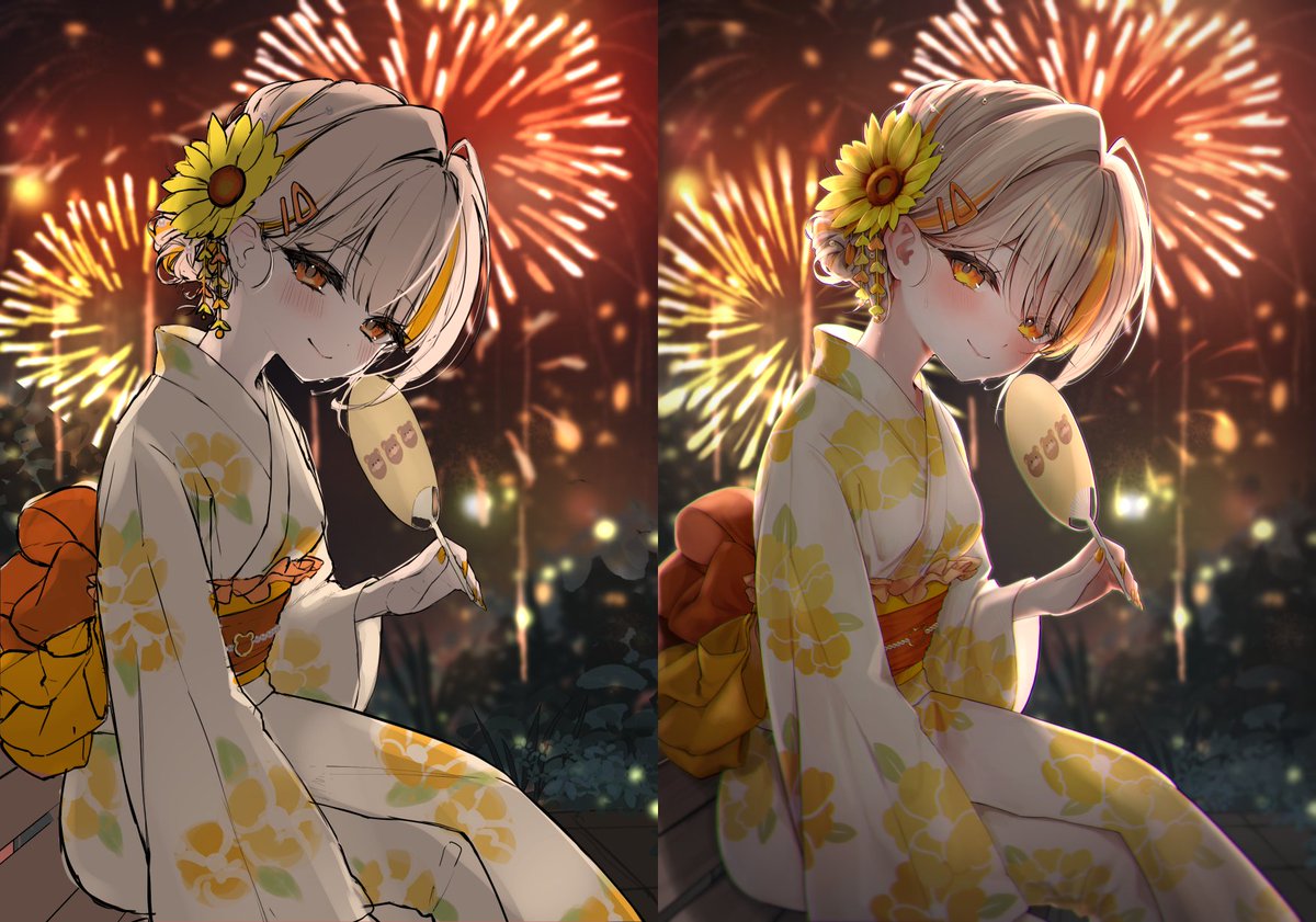 ラフと完成 🎆