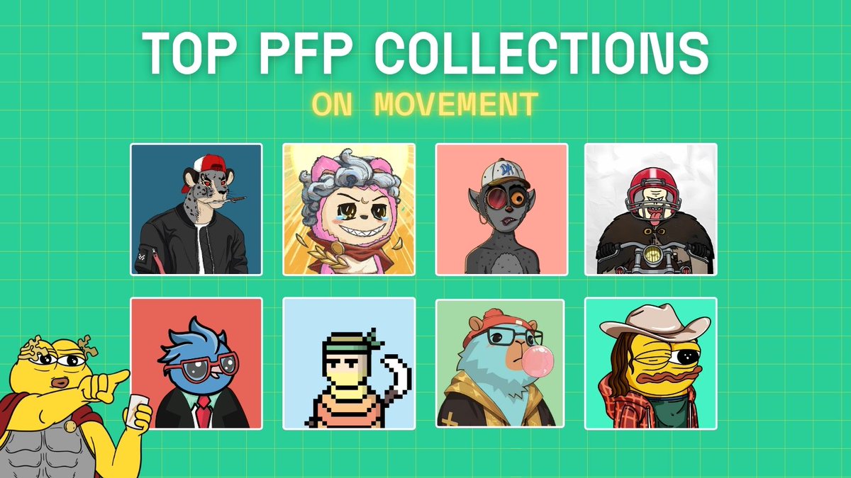 Here are the current top PFP collections on Movement

How many are you holding and which one you'd like to own next? 👁️👄👁️