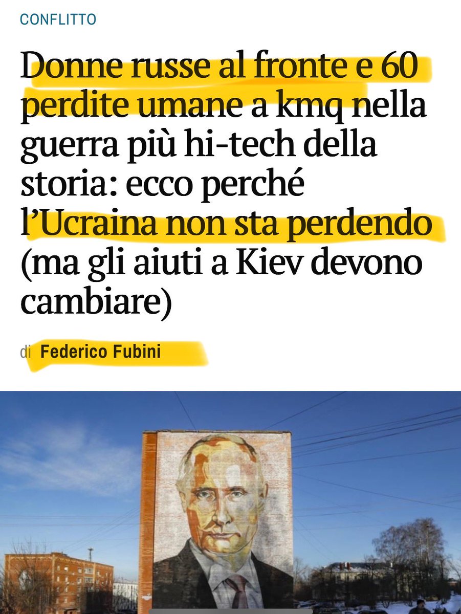 Arsenale Kappa Forum (@k_arsenale) on Twitter photo L’infallibile #FedericoFubini sul <a href="/Corriere/">Corriere della Sera</a>, a maggio 2025 era una disfatta: “Russia allo sfascio, arruola gli homeless e i muli”. Mentre a settembre 2025: “L’esercito russo è crollato, le donne inviate al fronte. L’Ucraina può vincere”. Quindi i muli sono meglio delle donne ? L’infallibile #FedericoFubini sul <a href="/Corriere/">Corriere della Sera</a>, a maggio 2025 era una disfatta: “Russia allo sfascio, arruola gli homeless e i muli”. Mentre a settembre 2025: “L’esercito russo è crollato, le donne inviate al fronte. L’Ucraina può vincere”. Quindi i muli sono meglio delle donne ?