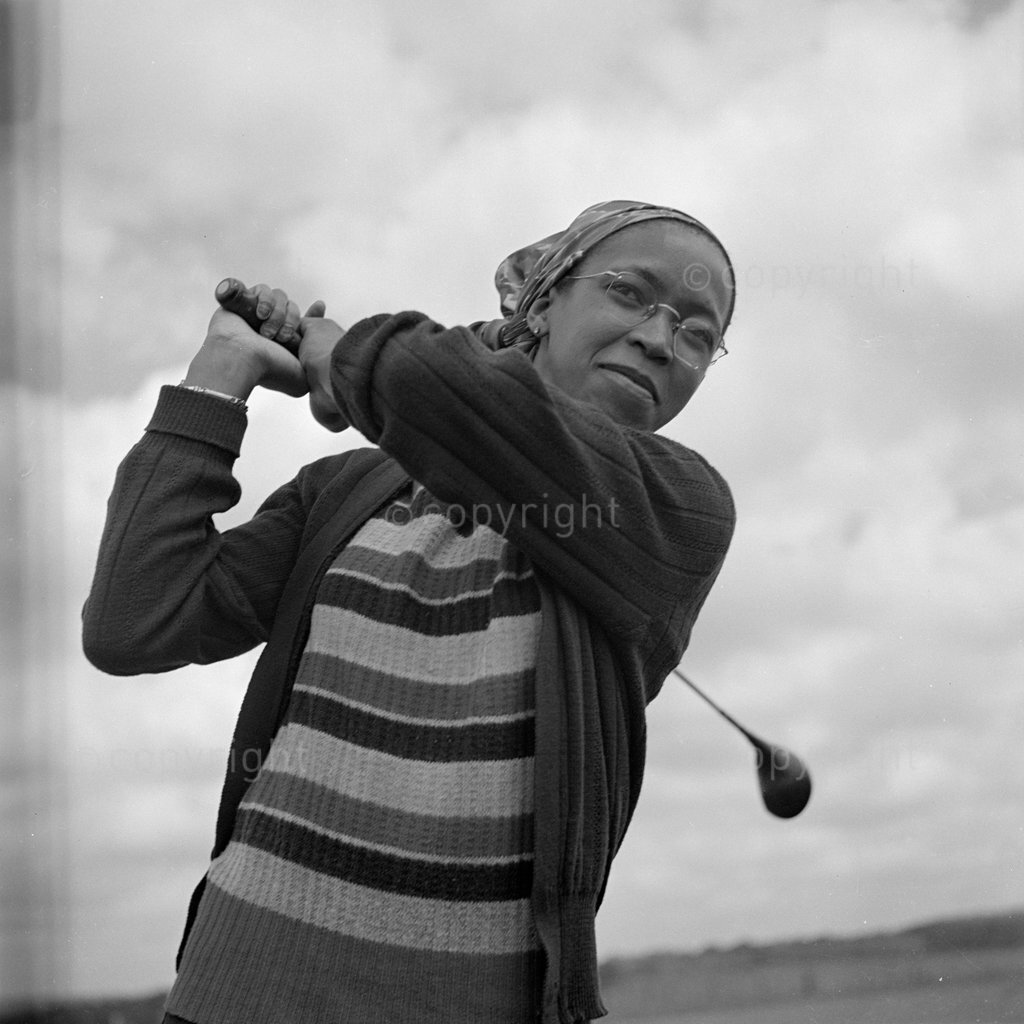 Pioneering lady golfer Mary Mafokeng, 1952. Picture: Jurgen Schadeberg