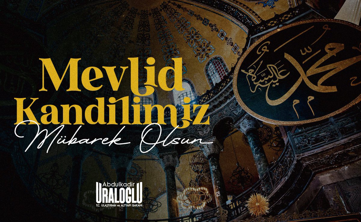 Alemlere rahmet olarak gönderilen Peygamber Efendimiz Hz. Muhammed’in (SAV) dünyayı teşrifini idrak ettiğimiz Mevlid Kandili’nin; milletimize ve tüm İslam âlemine huzur, barış ve hayırlar getirmesini diliyorum.

Bu mübarek gece vesilesiyle; Gazze’de zulmün son bulmasını,
