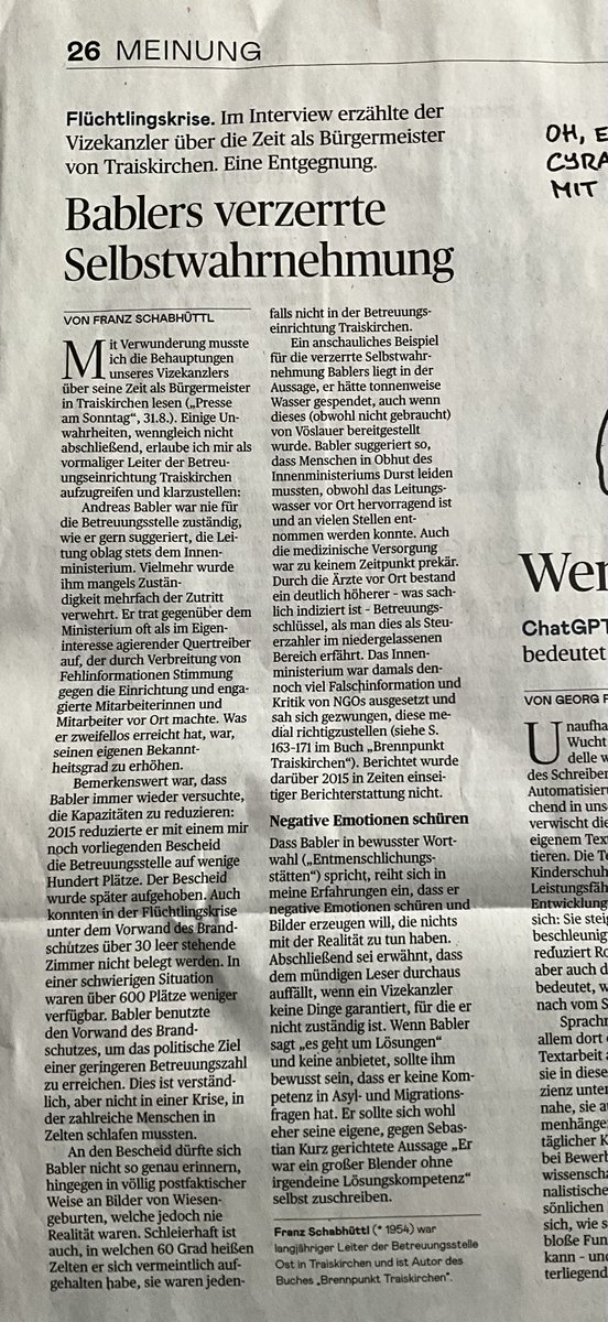 Scha, schau, der Herr Vizekanzler…