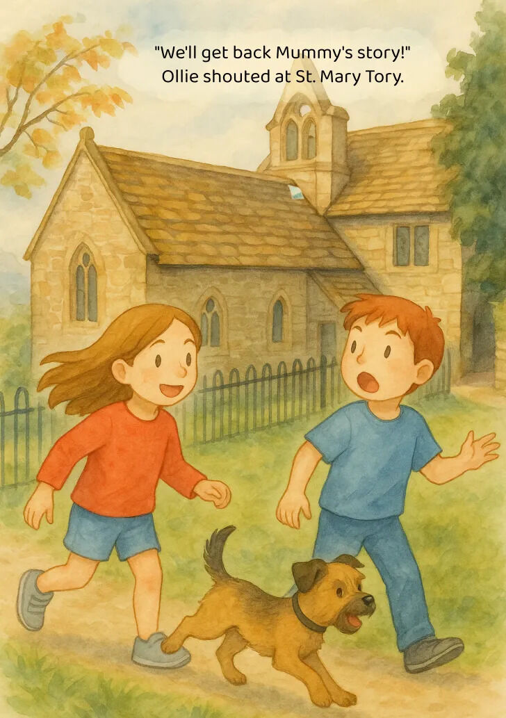 St Mary Tory Chapel overlooks Bradford from the hillside. A page flutters there in the new book.