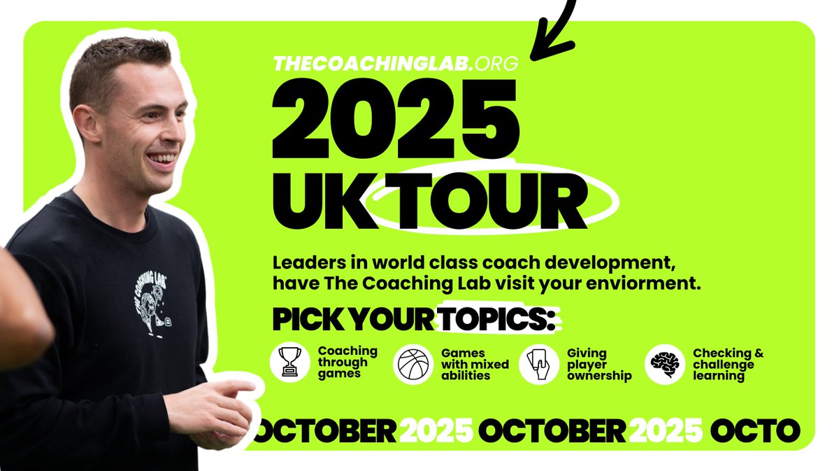 Pumped to be 🚀🚀

School and club visits, helping coaches, supporting teachers across the country. <a href="/The_CoachingLab/">The_CoachingLab</a>  biggest block yet! 

If you would like me to visit your environment 👉🏼thecoachinglab.org/pages/contact