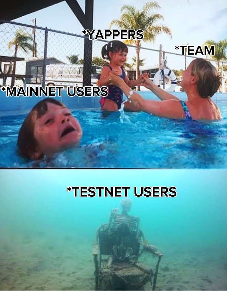 Every new airdrop fucks the testnet users.

All the hours of testing feel wasted when there’s no recognition or reward.

If this cycle continues, trust will fade and testers won’t stick around.
